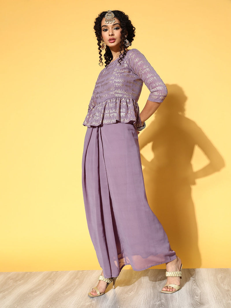 Buy Ivory Silk Tissue Embroidered Resham Round Peplum Kurta And Pant Set  For Women by Vasavi Shah Online at Aza Fashions.